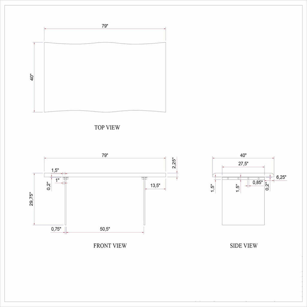 Brooks Dining Table - Glass Base