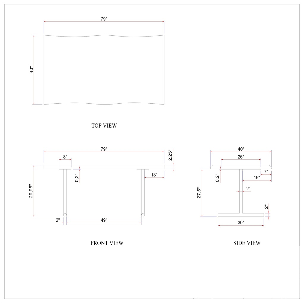 Brooks Dining Table - T Base