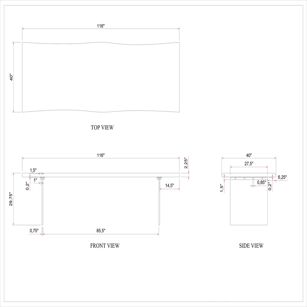 Brooks Dining Table - Glass Base