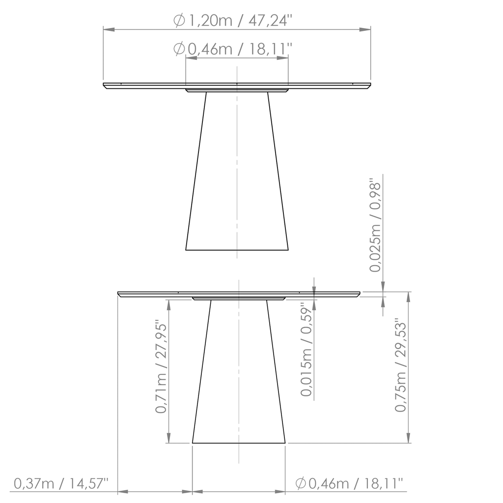 Mona Wooden Round Dining Table