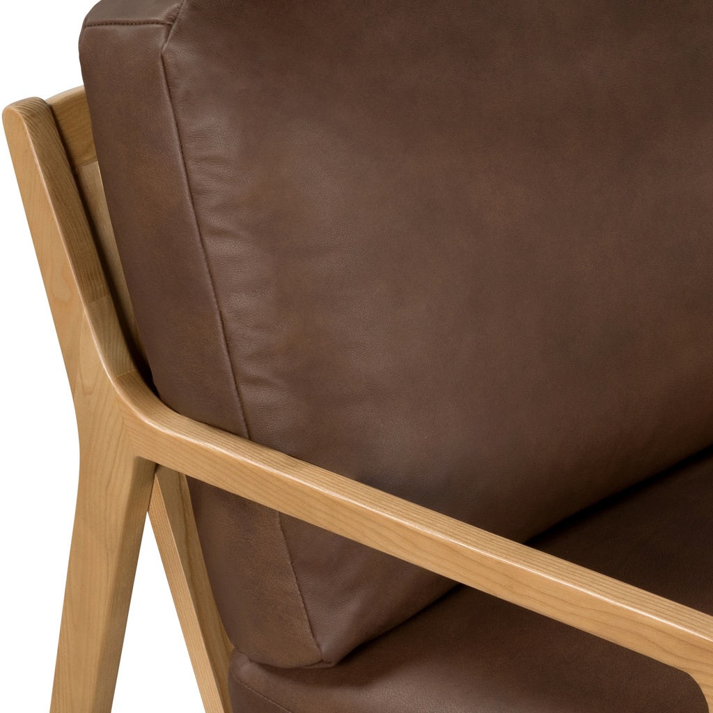 Carmelo Genuine Leather Accent Chair