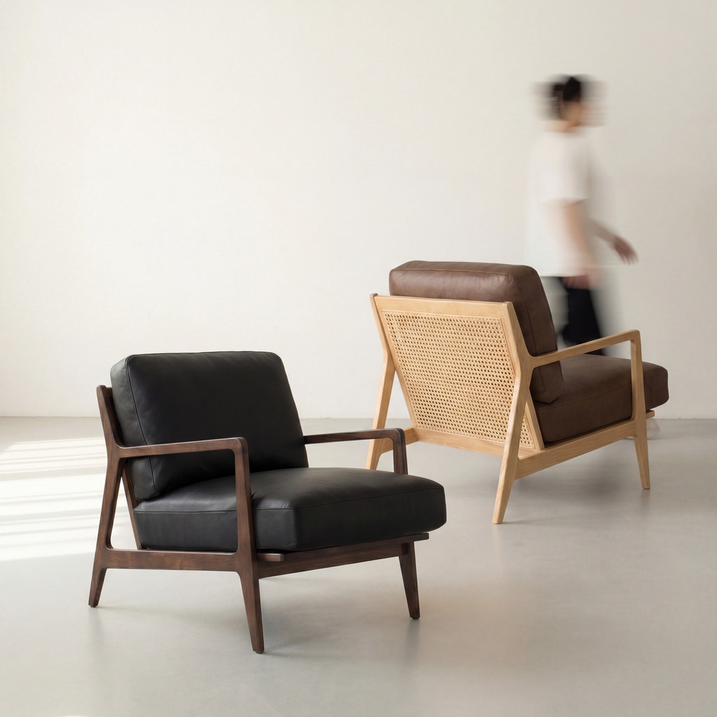 Carmelo Genuine Leather Accent Chair