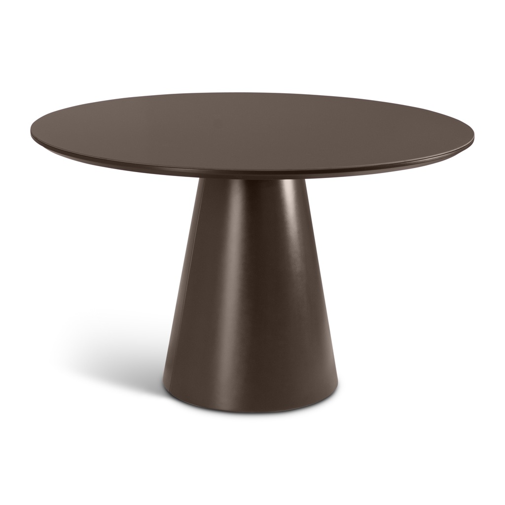 Mona Lacquered Glass Round Dining Table