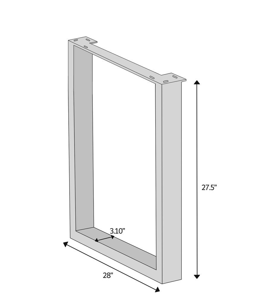 U Dining Table Base (Set of 2)