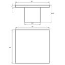 Una 59" Square Table - Counter Height