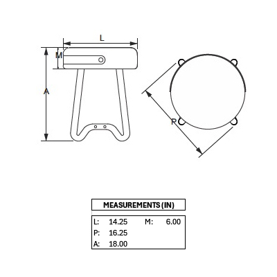 Loop Upholstered Stool