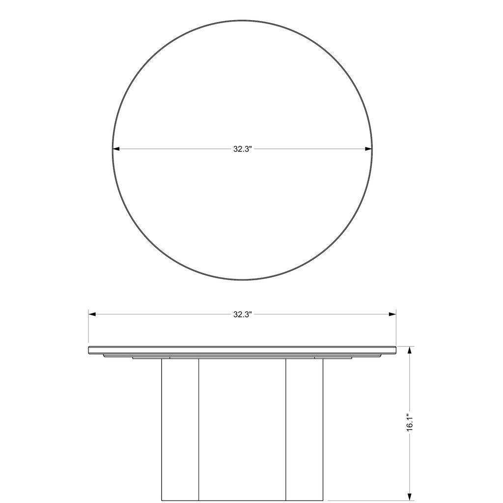 Martie 32" Round Coffee Table