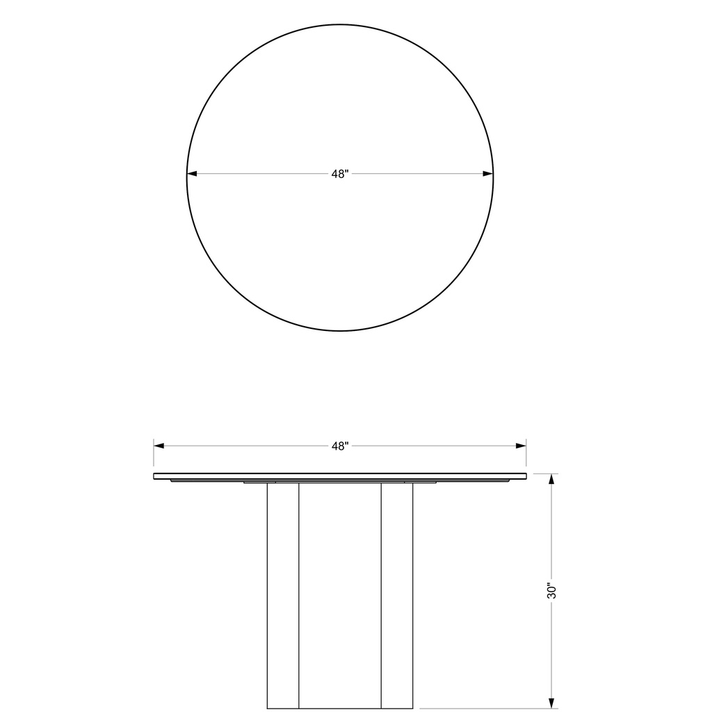 Martie 48" Round Dining Table