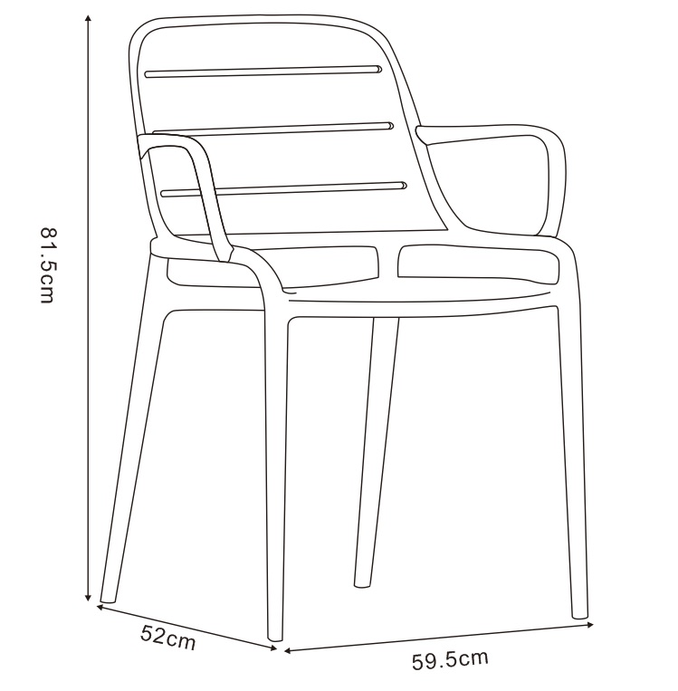 Jasper Outdoor Stacking Armchair (set of 4)