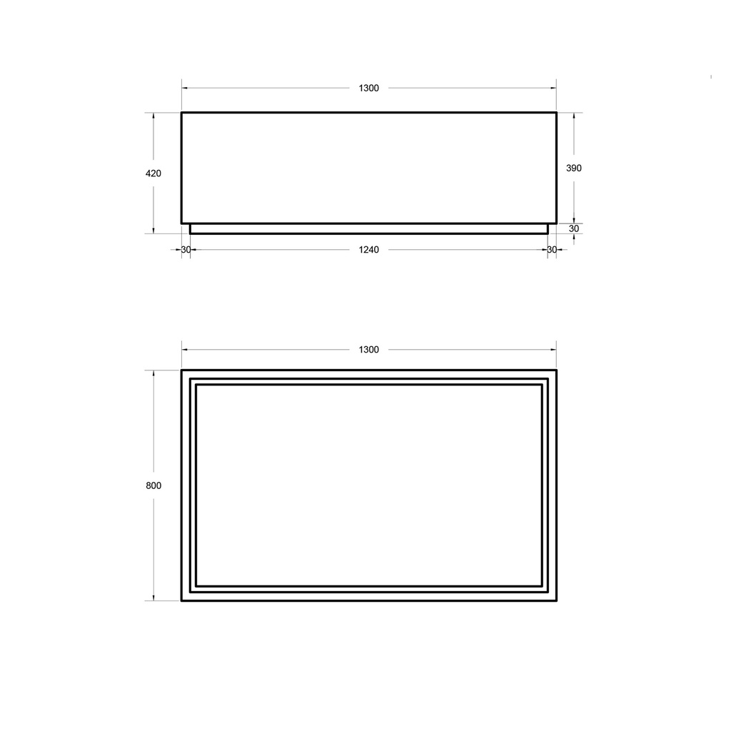 Bloc Rectangular Coffee Table