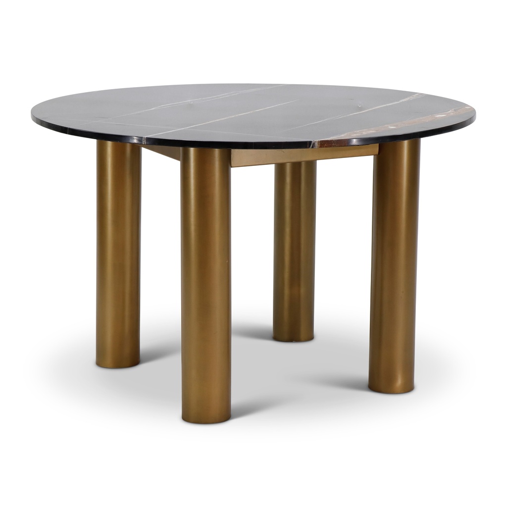 Elliott 47" Dining Table - Belgium Black/Antique Brass