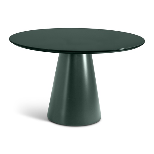 Mona Lacquered Glass Round Dining Table